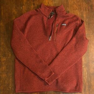 Patagonia Red Zip Up Fleece Sweater